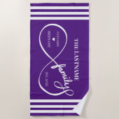 Serviette De Plage Infinity Personalized Family Name and Est. Date (Devant)