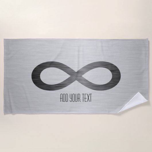Serviette De Plage Infinity Symbole de la fausse métal texture by STa (Devant)