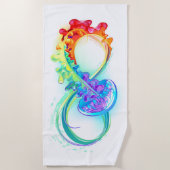 Serviette De Plage Infinity with Rainbow Jellyfish (Devant)