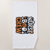 Serviette De Plage Infirmière Boo Crew Halloween Halloween Healthcare (Devant)