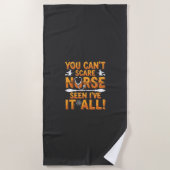 Serviette De Plage Infirmière d'Halloween a tout vu Design_1 (Devant)