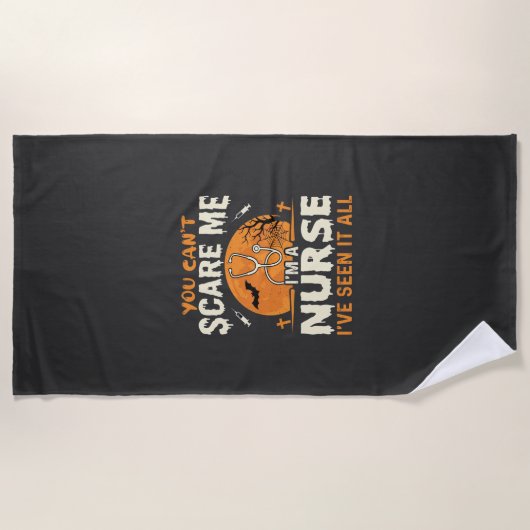 Serviette De Plage Infirmière d'Halloween Fais-moi peur (Devant)