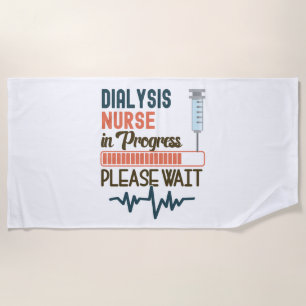 Serviette De Plage Infirmière Dialyse Drôle Infirmière Dialyse Cadeau