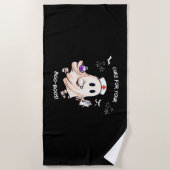 Serviette De Plage Infirmière fantôme avec potion magique - Cure pour (Devant)