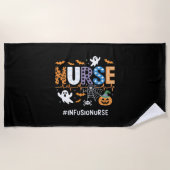 Serviette De Plage Infirmière Infusion Infirmière Stethoscope Hallowe (Devant)