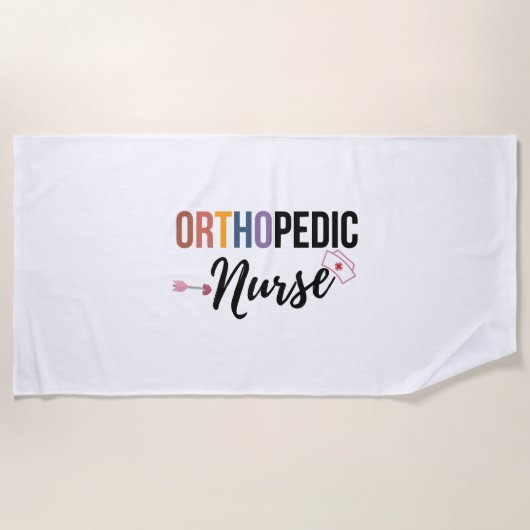 Serviette De Plage Infirmière orthopédique (Devant)