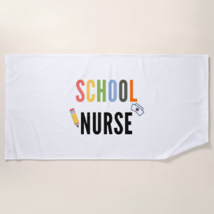Serviette De Plage Infirmière scolaire