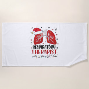 Serviette De Plage Infirmière thérapeute respiratoire Noël, Poumon Ch