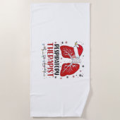 Serviette De Plage Infirmière thérapeute respiratoire Noël, Poumon Ch (Devant)