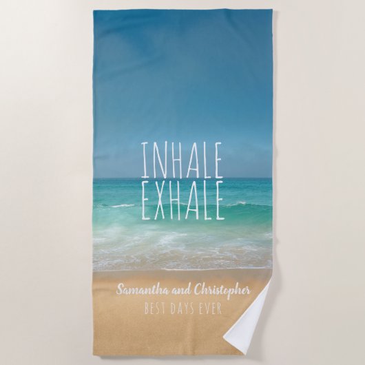 Serviette De Plage Inhalez exhalent des souvenirs des Caraïbes de (Devant)