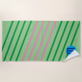 Serviette de plage initiale personnalisée (Devant)