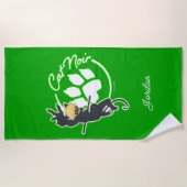 Serviette De Plage Insigne Cat Noir (Devant)
