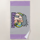 Serviette De Plage Insigne de caractère I.R. Baboon (Devant)