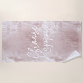 Serviette De Plage Inspirationnel Happy Chic Dusty Rose rose pâle (Devant)