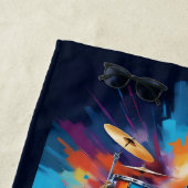 Serviette De Plage Instruments de musique de nom personnalisé (En situation)