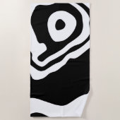 Serviette De Plage Into Deep : Abstrait noir & blanc (Devant)