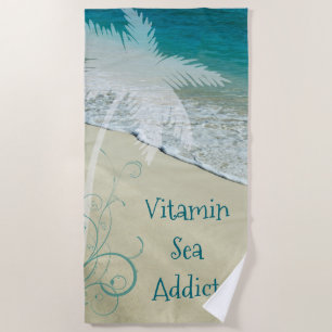 Serviette De Plage Intoxiqué de mer de vitamine