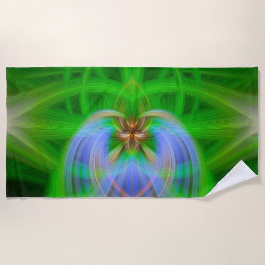 Serviette De Plage Intricité verte (Devant)