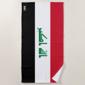 Serviette De Plage Irak Drapeau splendide patriotique (Devant)