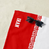 Serviette De Plage Iran Drapeau splendide patriotique (En situation)