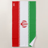 Serviette De Plage Iran Drapeau splendide patriotique (Devant)