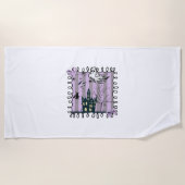 Serviette De Plage Iridescente Coquette Halloween (Devant)