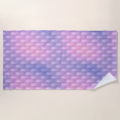 Serviette De Plage Iridescente violet et rose (Devant)