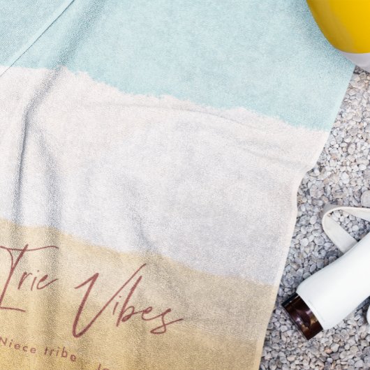 Serviette De Plage Irie Vibes | Ombre Plage Soleil & Sable Monogramme