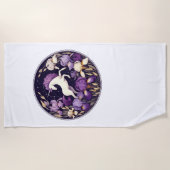 Serviette De Plage Iris de licorne violette Unicorns Iris (Devant)