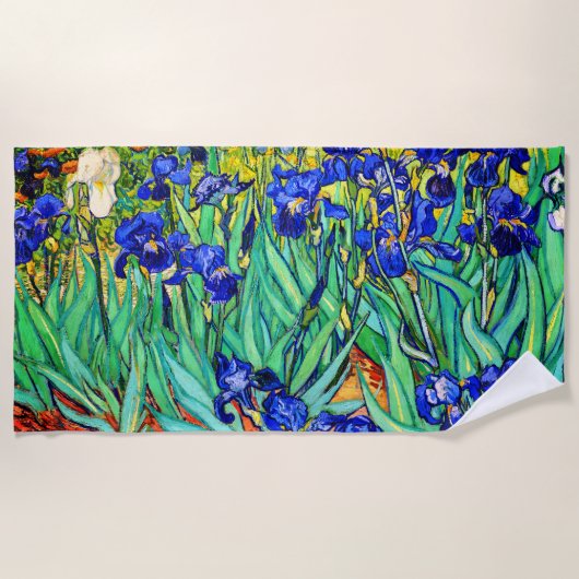 Serviette De Plage Iris de Vincent Van Gogh (Devant)