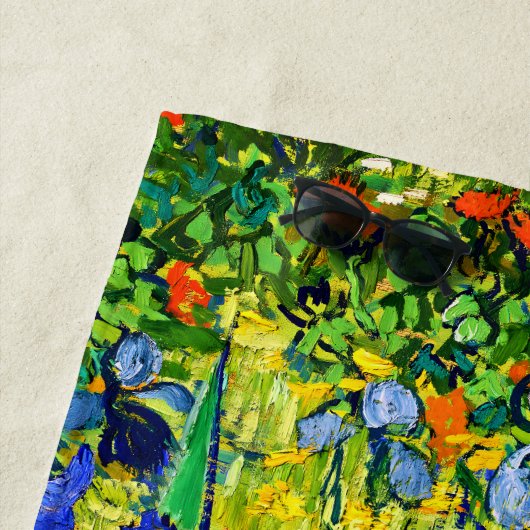 Serviette De Plage Irises by Vincent Van Gogh (En situation)