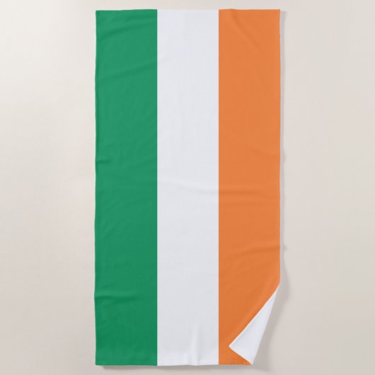 Serviette De Plage Irlande National Flag, standard irlandais, bannièr (Devant)