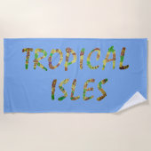 Serviette De Plage Isles-Brwn Tropical (Devant)