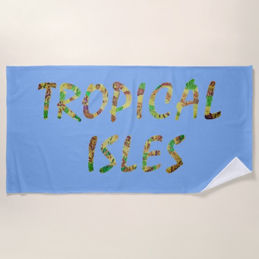 Serviette De Plage Isles-Brwn Tropical (Devant)