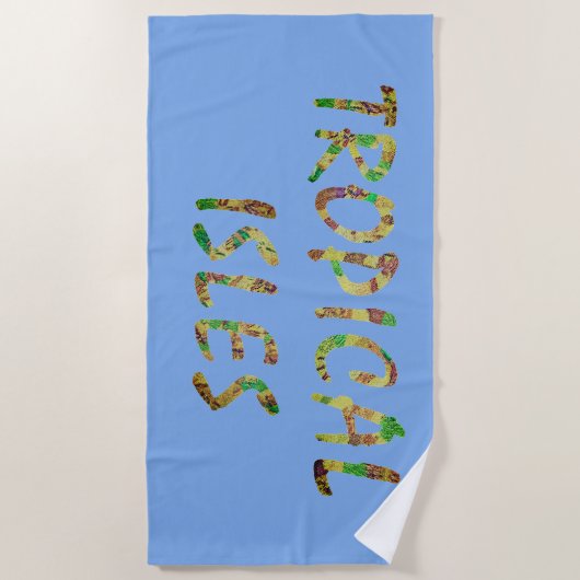 Serviette De Plage Isles-Brwn Tropical (Devant)