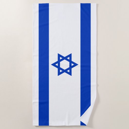 Serviette De Plage Israël drapeau patriotique moderne (Devant)