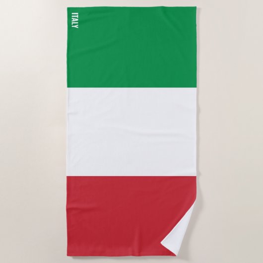 Serviette De Plage Italie Drapeau splendide patriotique (Devant)