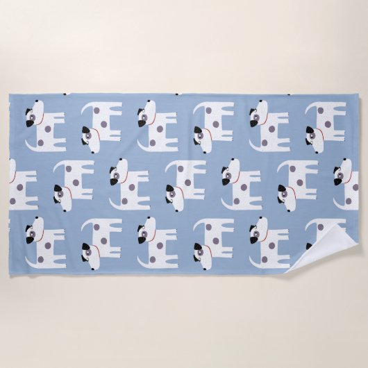 Serviette De Plage Jack Russell Parson Terrier Chien Motif (Devant)