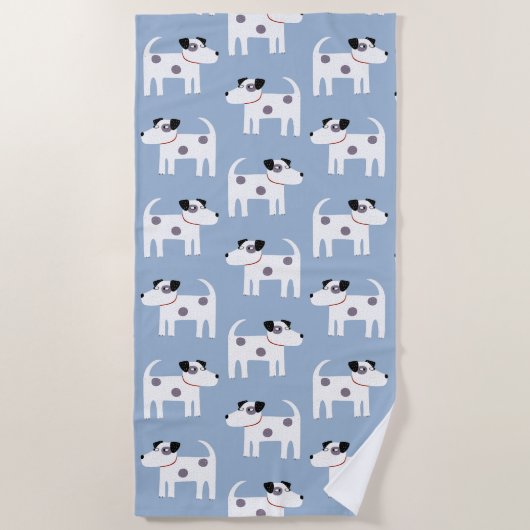 Serviette De Plage Jack Russell Parson Terrier Chien Motif (Devant)