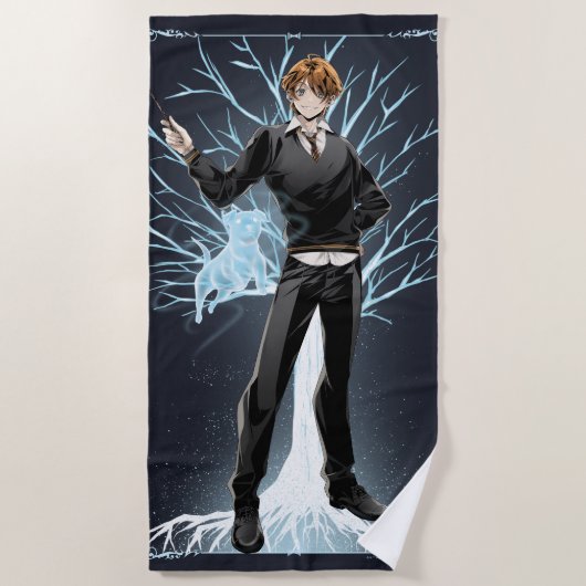 Serviette De Plage Jack Russell Terrier Patronus d'Anime Ron Weasley (Devant)