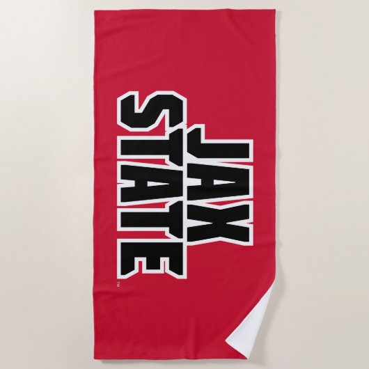 Serviette De Plage Jacksonville State University JAX STATE Bold Text (Devant)