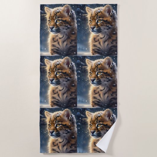Serviette De Plage Jaguar Fluffy Baby, (Devant)