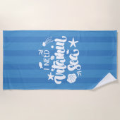 Serviette De Plage J'ai besoin de la mer de vitamine (Devant)