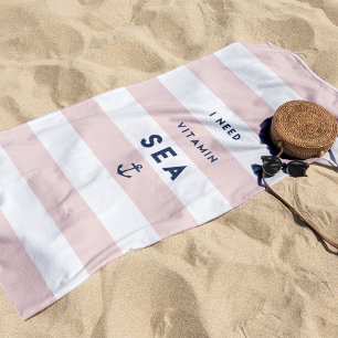Serviette De Plage J'ai besoin de la mer de vitamine   Réparti