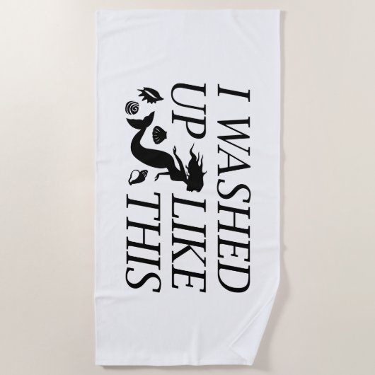 Serviette De Plage J'Ai Lavé Comme Ça (Devant)