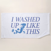 Serviette De Plage J'Ai Lavé Comme Ça (Devant)