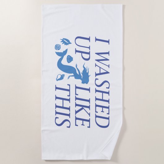 Serviette De Plage J'Ai Lavé Comme Ça (Devant)