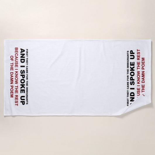 Serviette De Plage J'ai pris la parole (Devant)