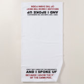 Serviette De Plage J'ai pris la parole (Devant)