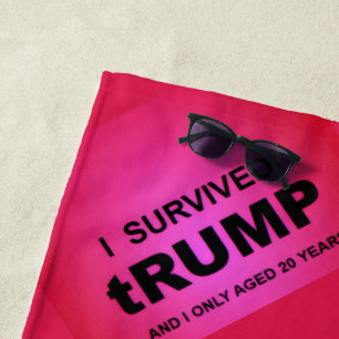 Serviette De Plage J'ai survécu à tRUMP